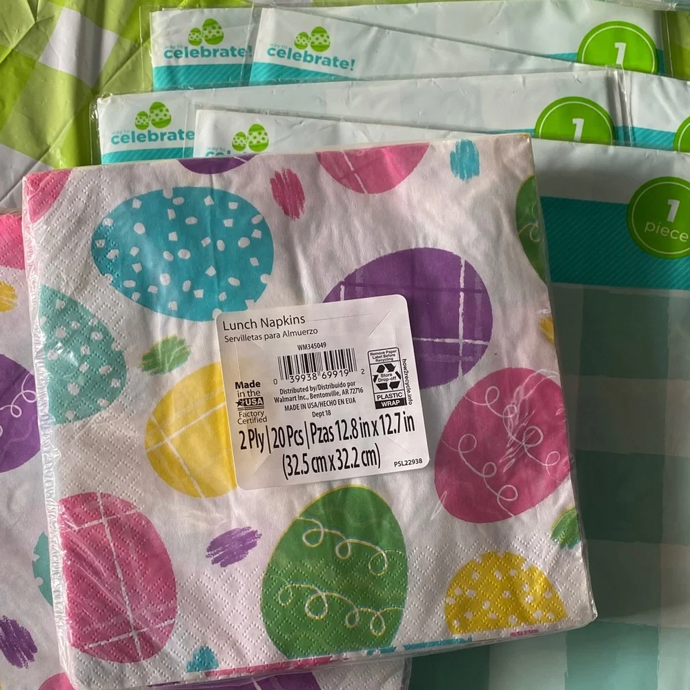 Easter Bunny and Egg Party Supplies Set